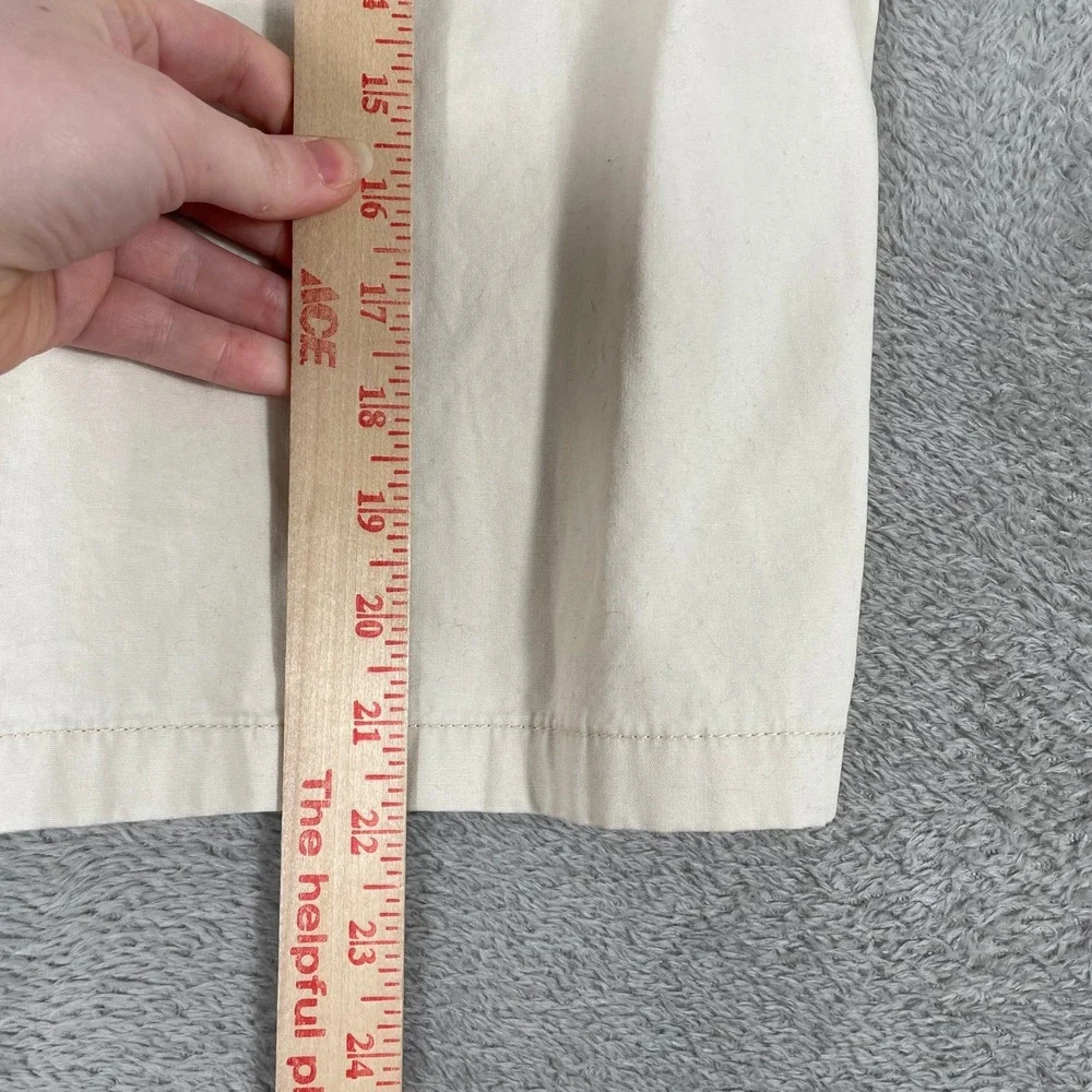 Gap Kids Button‎ Up Shirt Youth Medium 8 Cream Utility Workwear Overshirt